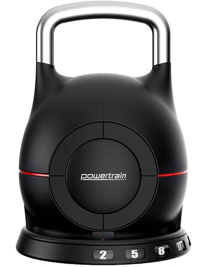 Adjustable Kettlebell 20kg 7 in 1 Weight Selection w/Quick Adjustment in Black image 1