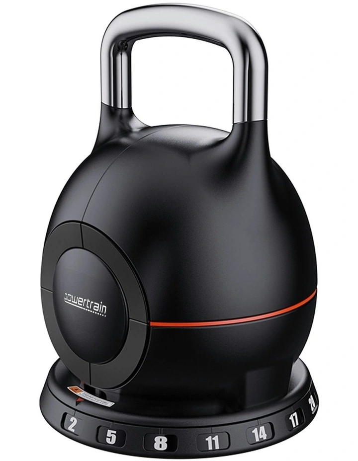 Adjustable Kettlebell 20kg 7 in 1 Weight Selection w/Quick Adjustment in Black image 3