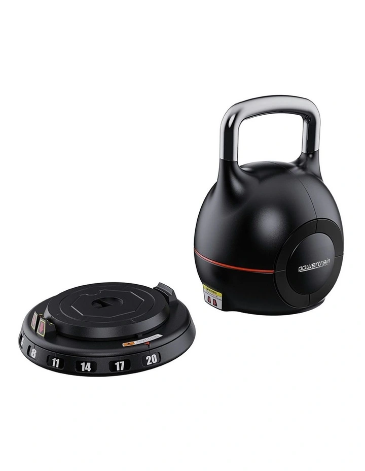 Adjustable Kettlebell 20kg 7 in 1 Weight Selection w/Quick Adjustment in Black image 5
