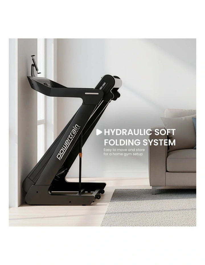 Foldable Treadmill with Automatic Incline & Bluetooth V500 3HP in Black image 5