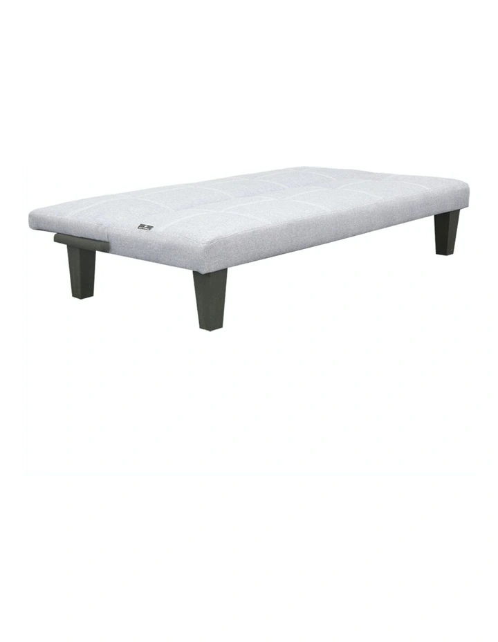 2 Seater Modular Linen Fabric Sofa Bed Couch Light Grey image 2