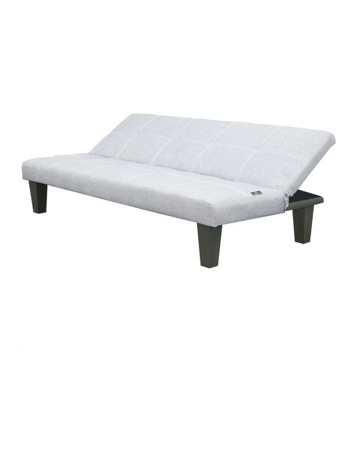 2 Seater Modular Linen Fabric Sofa Bed Couch Light Grey image 3