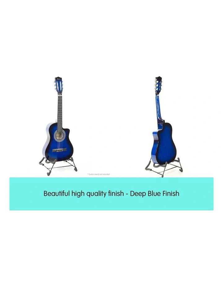 Acoustic Guitar Ideal Kids Gift 1/2 Size in Blue image 4
