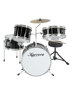 Childrens 4 Piece Black Diamond Drum Kit Set Musical Instrument Black