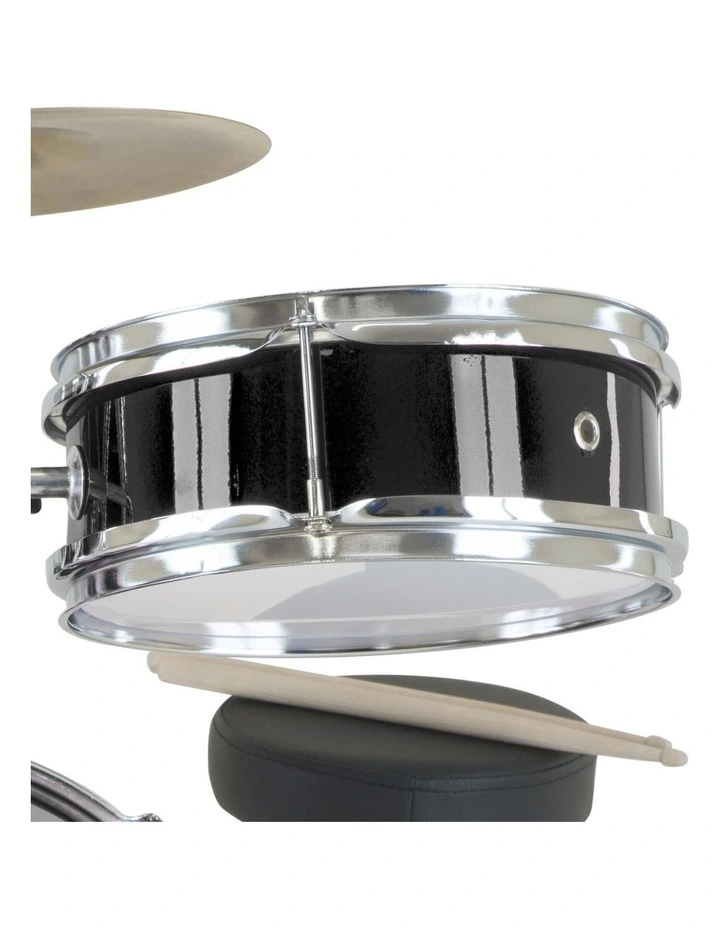 Childrens 4 Piece Black Diamond Drum Kit Set Musical Instrument Black image 4