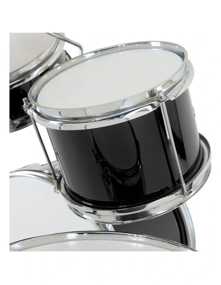 Childrens 4 Piece Black Diamond Drum Kit Set Musical Instrument Black image 5