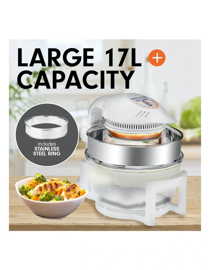 17l Digital Turbo Convection Oven Electric Cooker Air Frier 1400w Fat Free Cook image 2