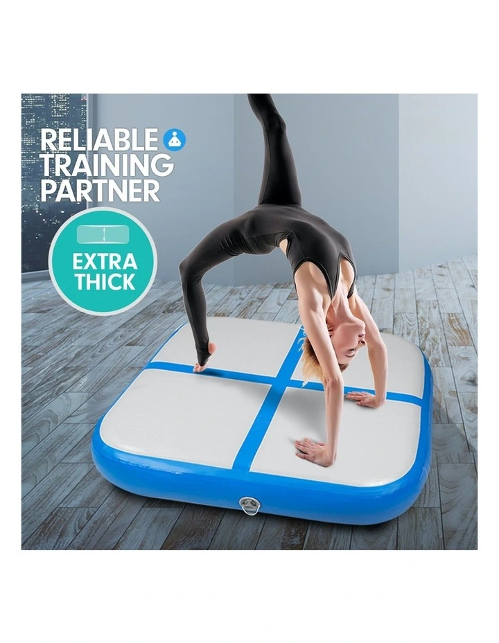 1m Inflatable Blue Air Track Block Tumbling Mat image 2