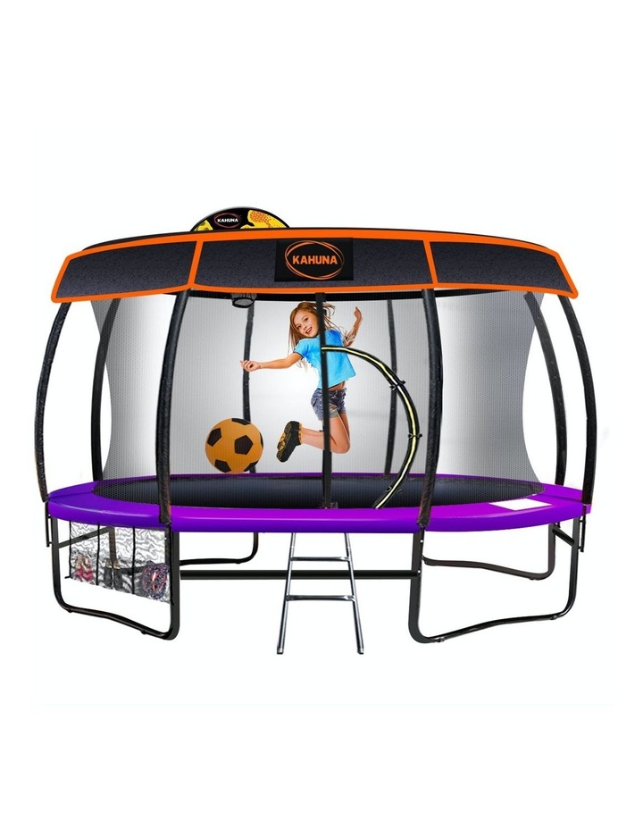 Kahuna 16ft Trampoline Safety Net Spring Pad Cover Mat Roof Shoe Bag Basketball SetPurple
