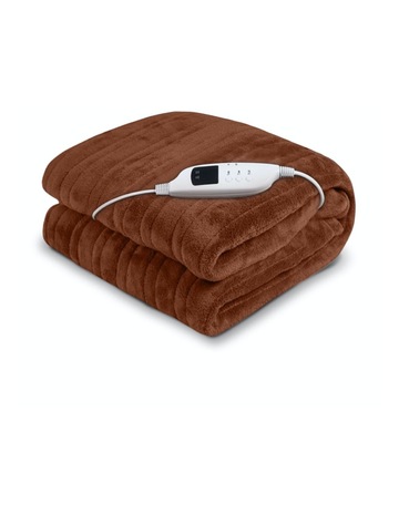 Sunbeam Feel Perfect Faux Fur Heated Throw In Grey | MYER