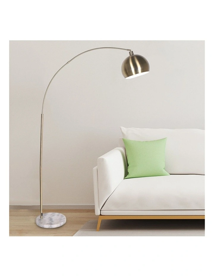 Sarantino Adjustable Height Arc Floor Lamp Antique Brass Myer Arc Floor Lamp Antique Brass, Adjustable Height Arc Floor Lamp