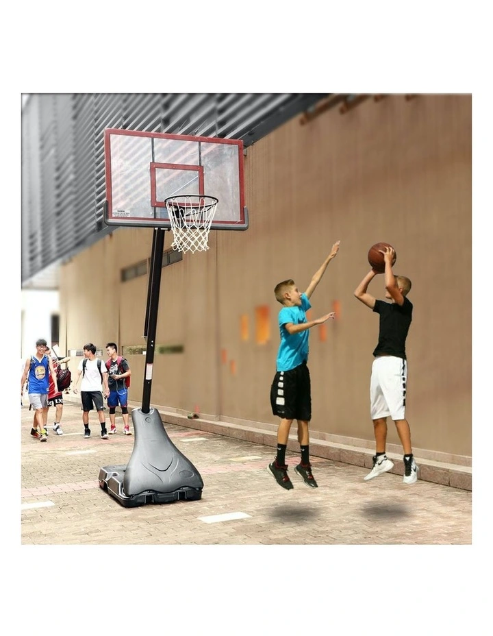 Portable Basketball Ring Stand System W/ Adjustable Height & Ball Holder image 4
