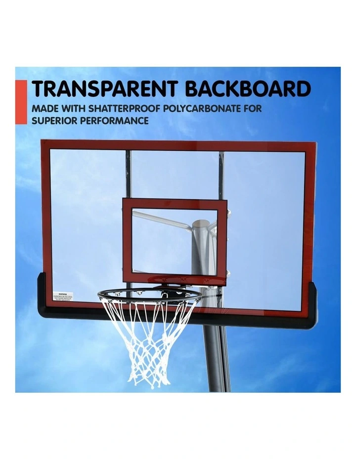 Portable Basketball Ring Stand System W/ Adjustable Height & Ball Holder image 6