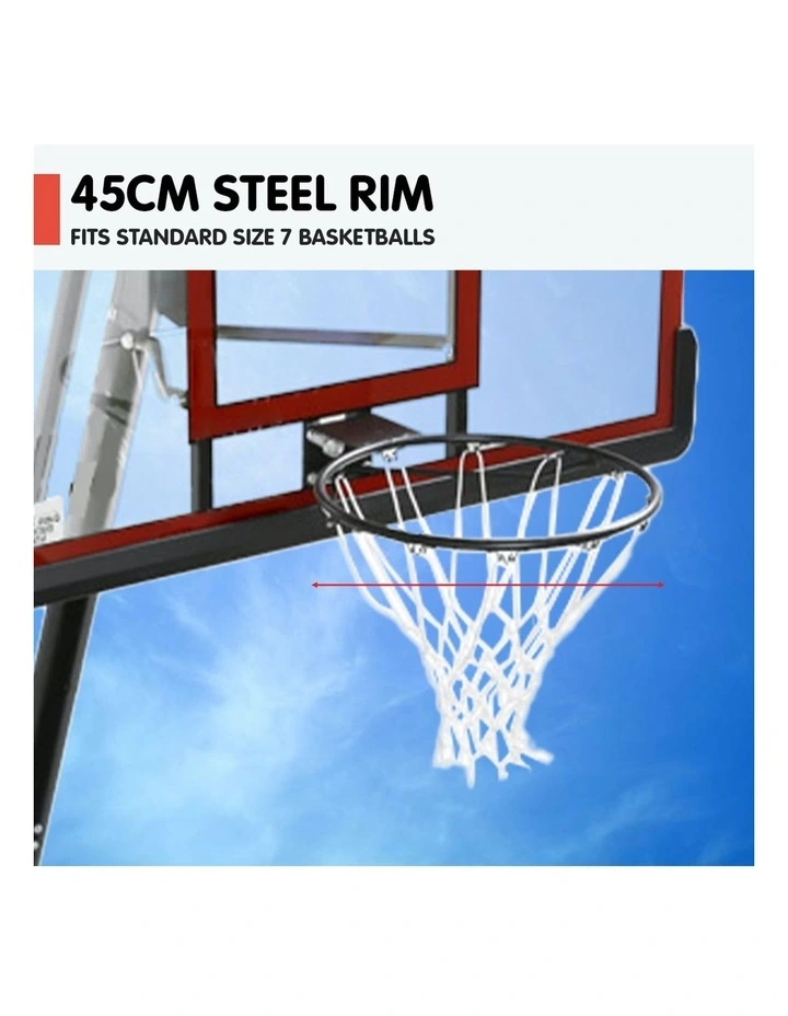 Portable Basketball Ring Stand System W/ Adjustable Height & Ball Holder image 7
