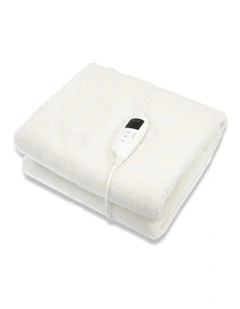 Heated Electric Blanket Single In white
