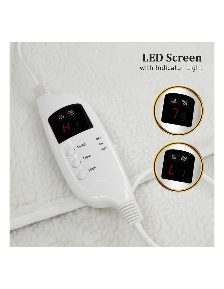 Heated Electric Blanket Single In white image 5