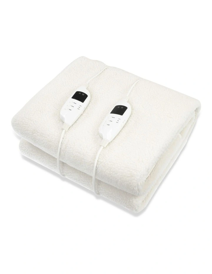 Electric Blanket Heated Fitted King In White image 1