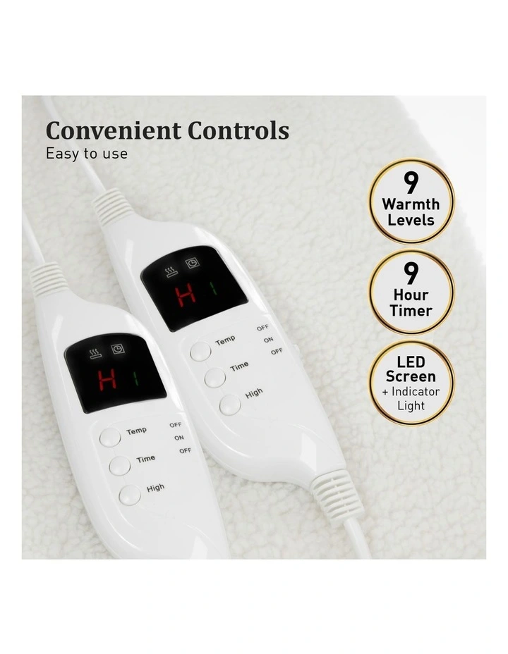 Electric Blanket Heated Fitted King In White image 7
