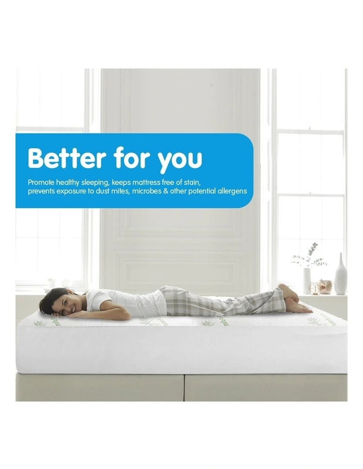 New Luxury Bamboo Comfortable Fully Fitted Bed Mattress Protector King Single image 7