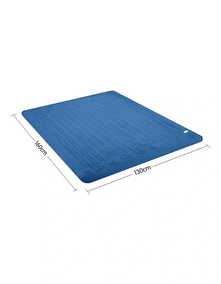 Heated Electric Blanket Warm Fleece in Winter Blue image 3