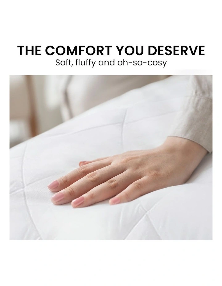 Microfibre Bamboo Quilt 500GSM King in White image 7