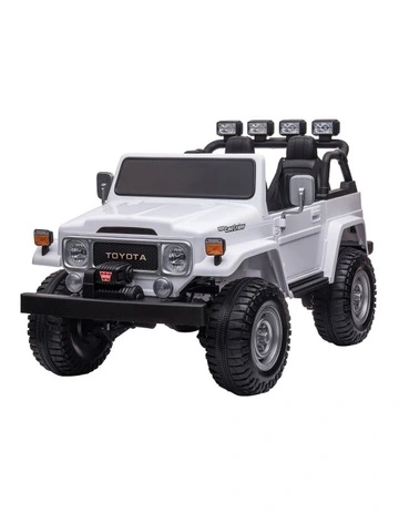 Licensed Toyota FJ-40 Kids Ride On 80W in White