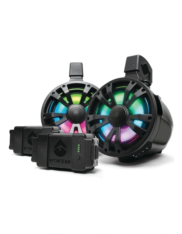 ExtremeTower Speakers TBB8 - 2 Battery Powered Bluetooth Amplified Tower Speakers 2pcs set image 1