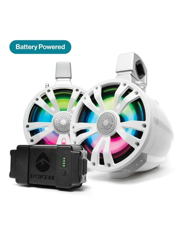 ExtremeTower Speakers TB8 - 1 Battery Powered Bluetooth Amplified Tower Speakers  1 Passive Speaker 2pcs set image 2