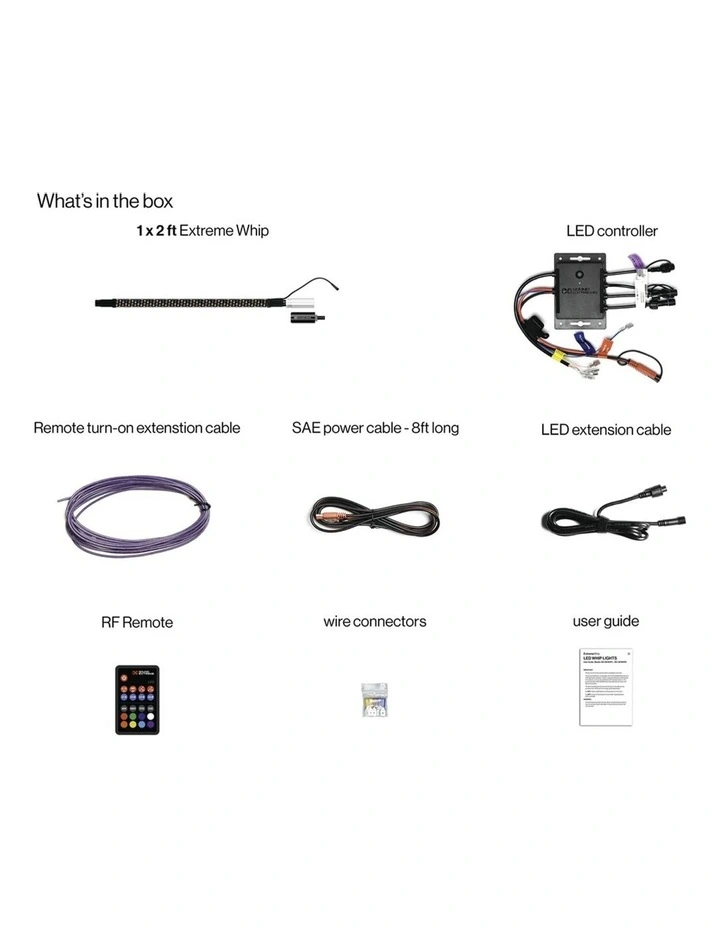 Extreme Whip Kit Qty 1 x 2ft (61cm) plus LEDCast Controller image 6