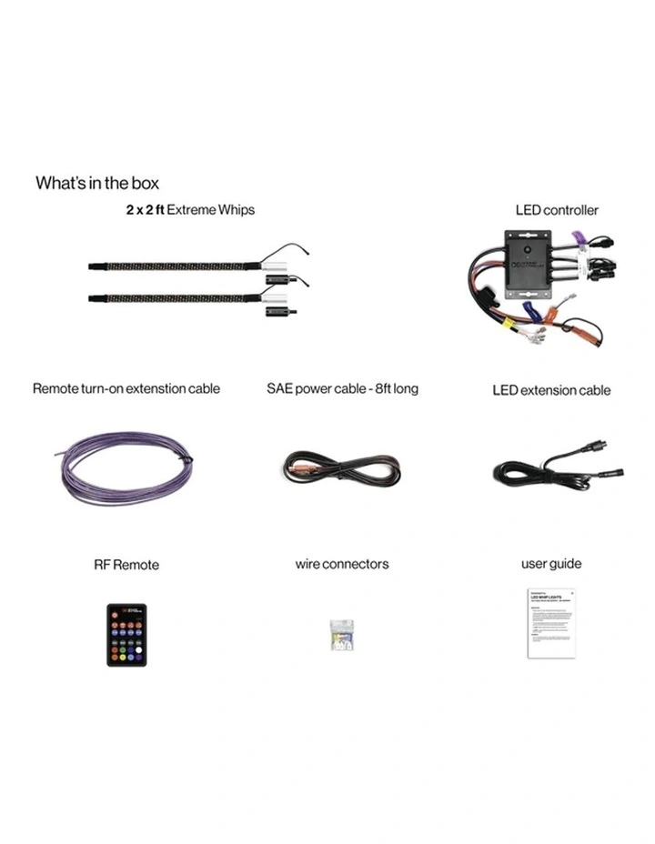 Extreme Whip Kit Qty 2 x 2ft (61cm) plus LEDCast Controller image 6