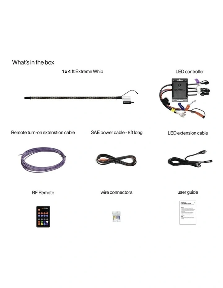 Extreme Whip Kit Qty 1 x 4ft (122cm) plus LEDCast Controller image 6