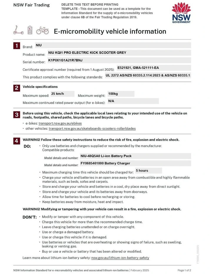 Pro Electric Kick Scooter KQi1 in Grey image 6