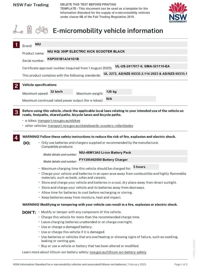 All-Terrain Suspension Electric Scooter KQi 300P in Black image 3