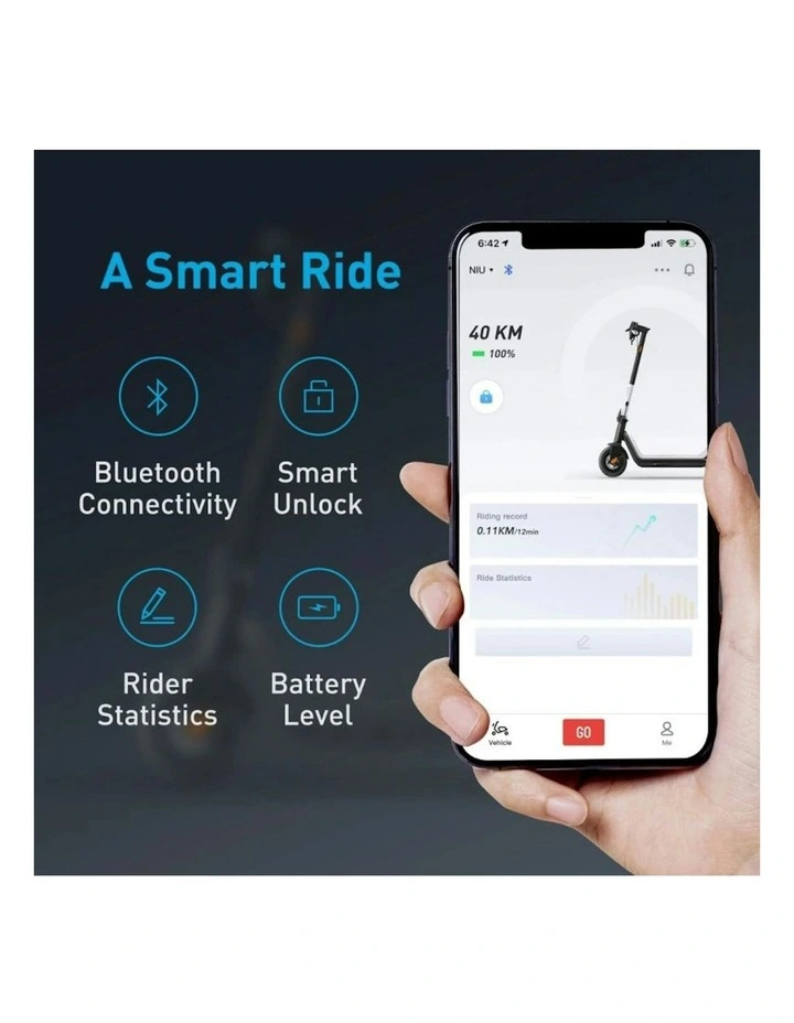 Electric Kick Scooter KQI3 in Sport White image 6