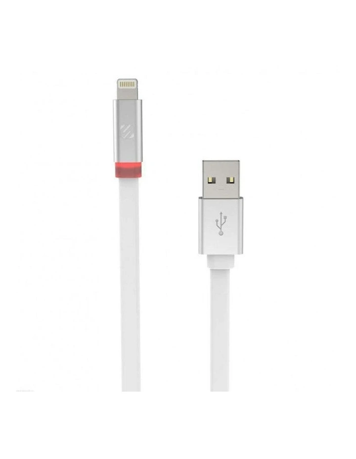 Charge & Sync Cable with Charge LED for Lightning USB Devices 3 ft Cable Length in White image 1