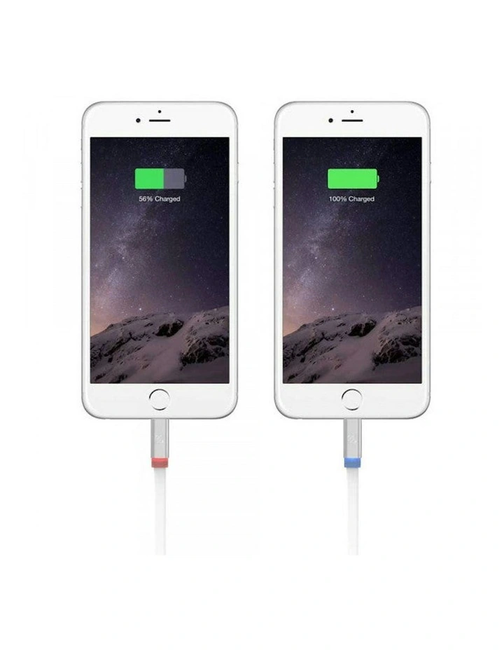 Charge & Sync Cable with Charge LED for Lightning USB Devices 3 ft Cable Length in White image 2