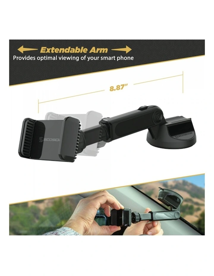 Extendomount Telescoping Universal Clamp Mount in Black image 3