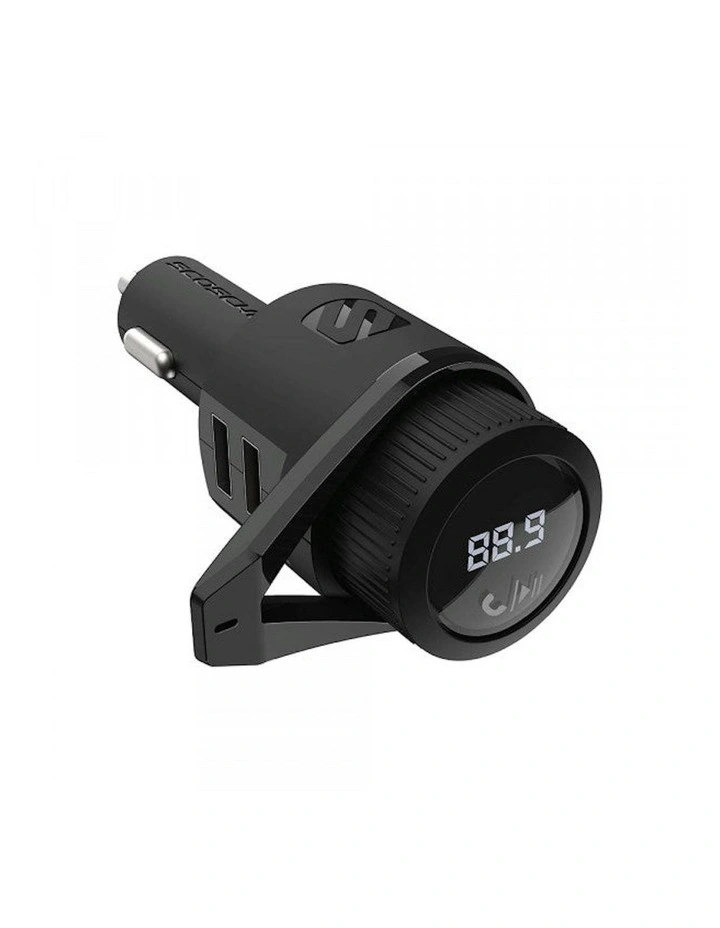 Btfreq Dual Usb Port Aux Input And Cable Wireless Hands-Free Car Kit 12w in Black image 1