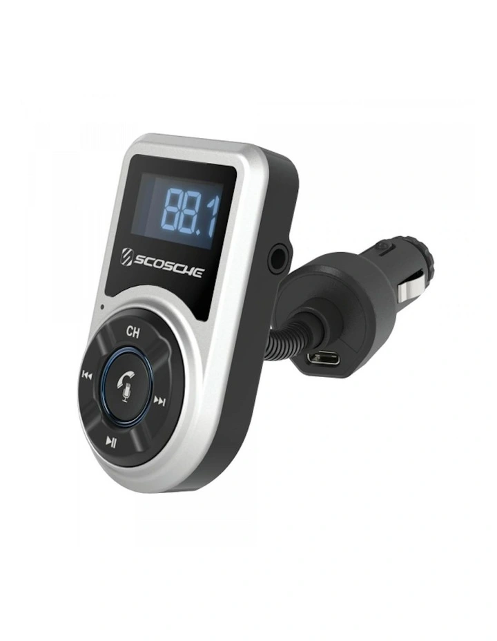 Btfreq Bluetooth Fm Transmitter  18w Usb-C Power Delivery Port in Silver/Black image 1