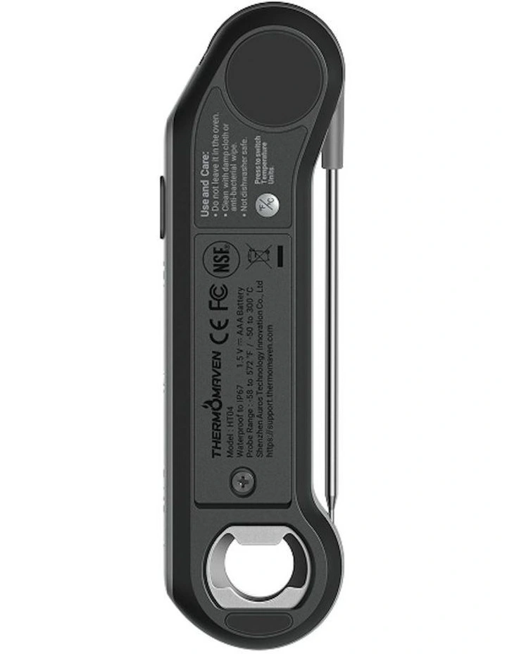 F1 Turbo in Black Meat Thermometer in Black image 2