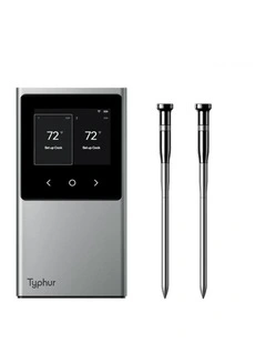 Sync Dual Wireless 2 Probe Meat Thermometer in Silver