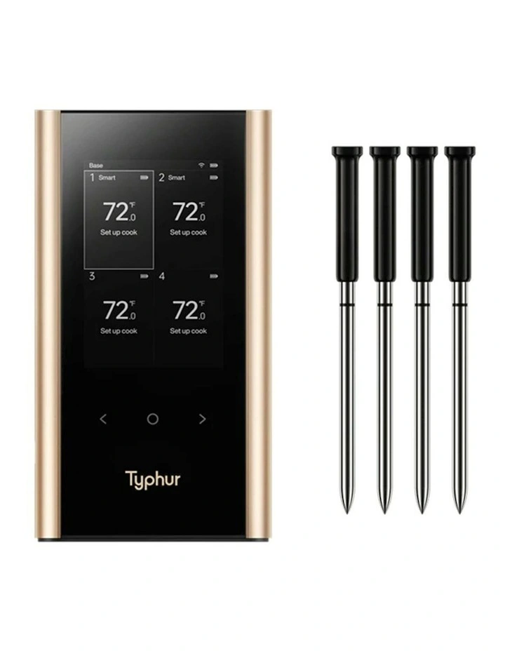 Sync Gold Series Quad 4 Probe Meat Thermometer in Black image 1