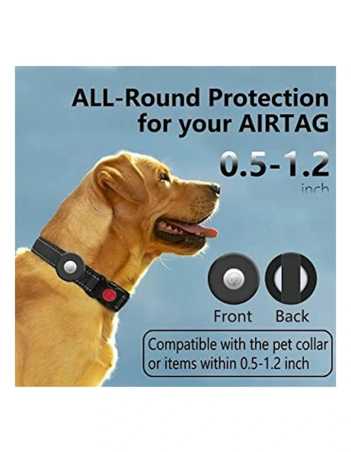 Airtag Holder, Soft Silicon Case For Pet Collar in Blue image 2