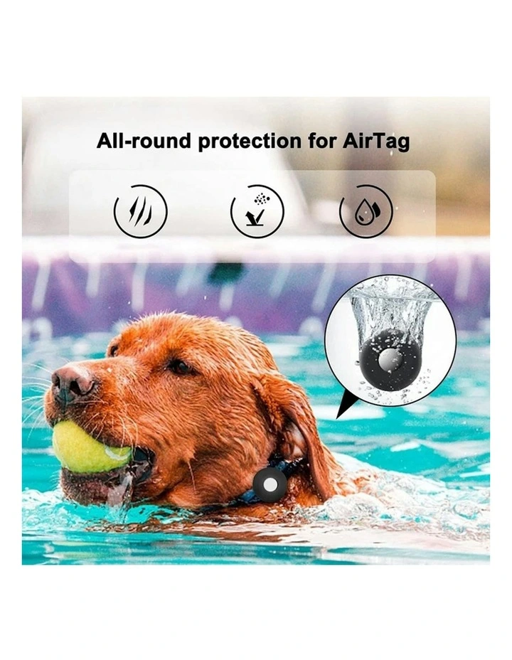 Airtag Holder, Soft Silicon Case For Pet Collar in Blue image 3