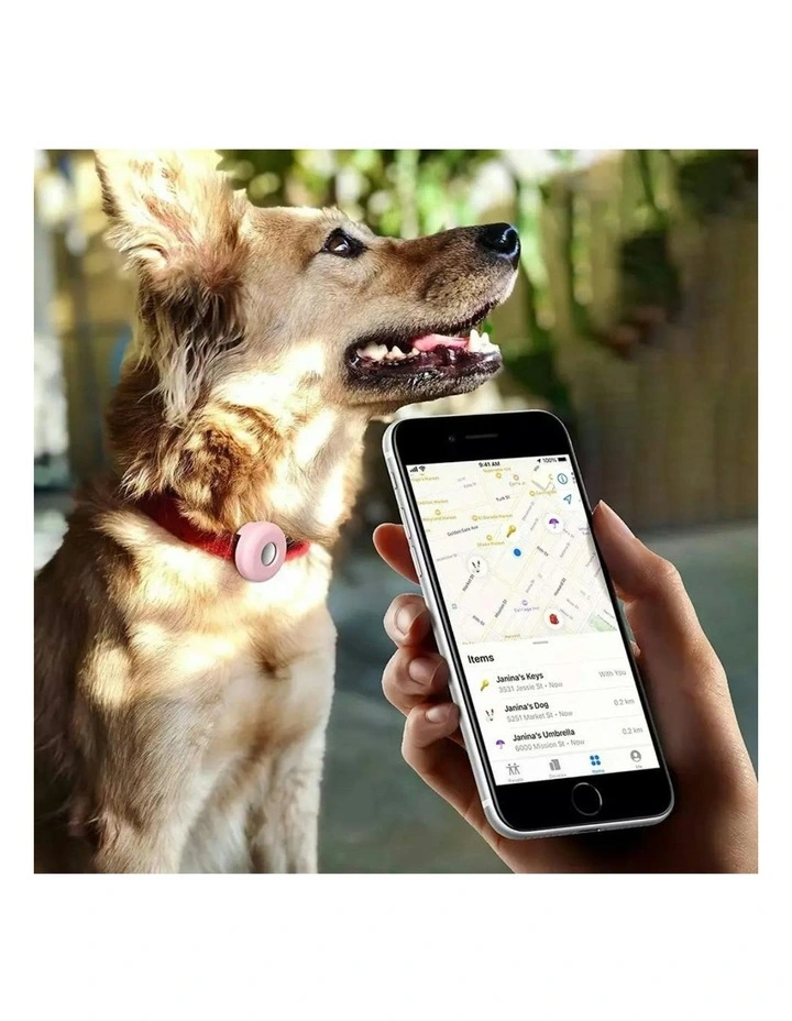 Airtag Holder, Soft Silicon Case For Dog or Cat Collar in Pink image 2