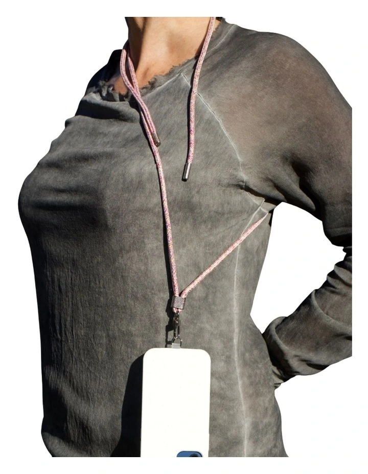 Cross Body Phone Strap in Malaga Rosy image 2