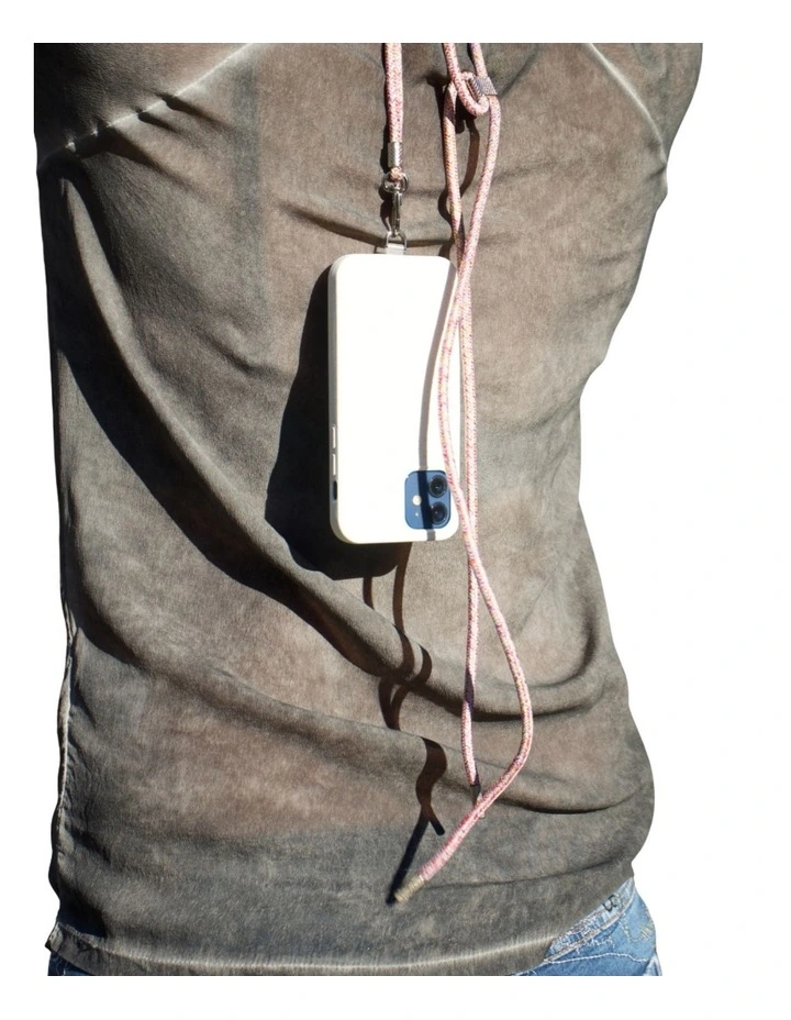 Cross Body Phone Strap in Malaga Rosy image 5