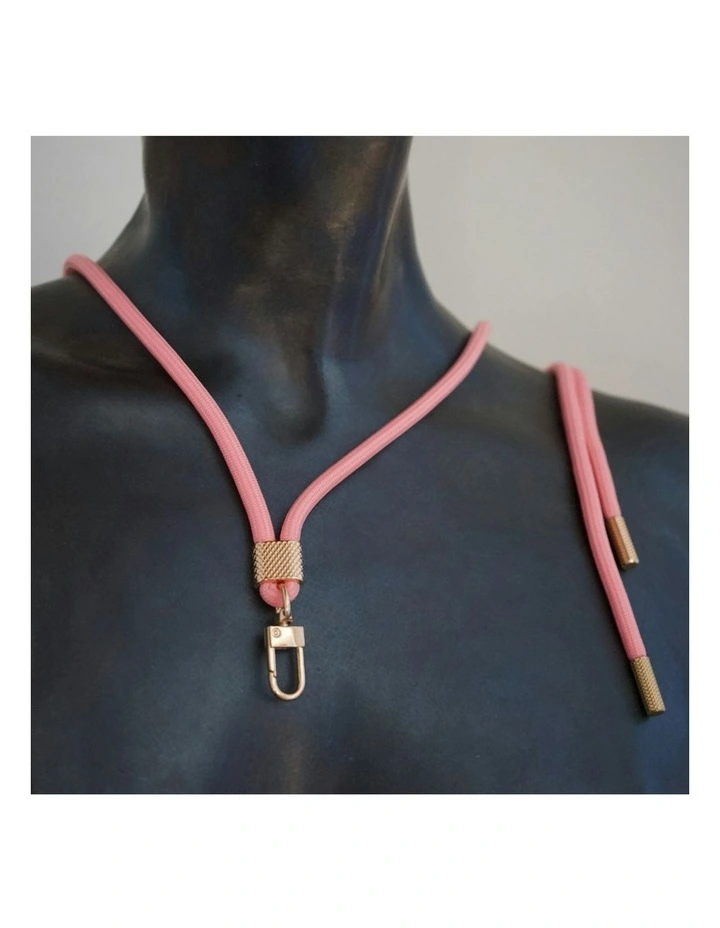 Cross Body Phone Strap in Valencia Pink image 5