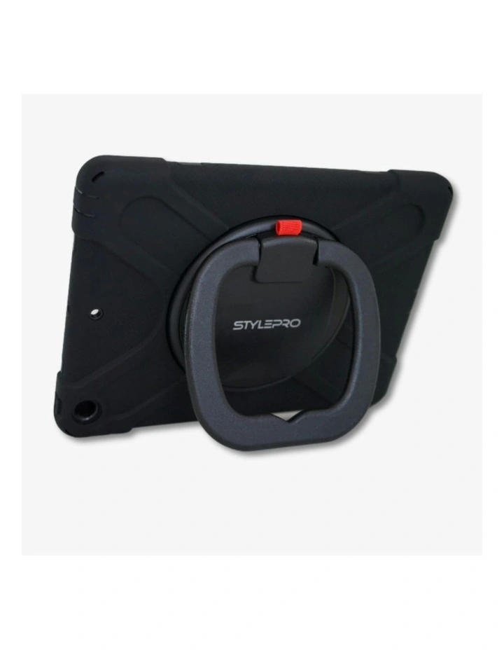 iPad 10th and 11th Generation Tough Shockproof Kids Case with Rotating Stand in Black image 1