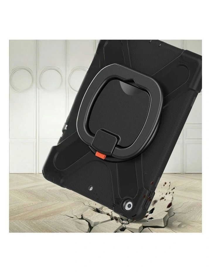 iPad 10th and 11th Generation Tough Shockproof Kids Case with Rotating Stand in Black image 3